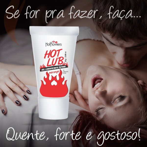 GEL DESLIZANTE BEIJÁVEL HOT LUB - MORANGO