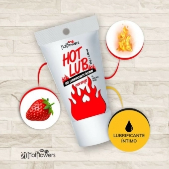 GEL DESLIZANTE BEIJÁVEL HOT LUB - MORANGO
