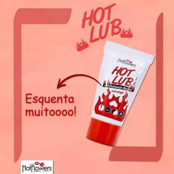 GEL DESLIZANTE BEIJÁVEL HOT LUB - MORANGO