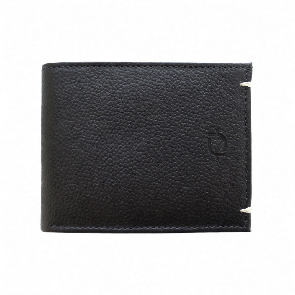 CARTEIRA SLIM DE COURO FASOLO - PRETO