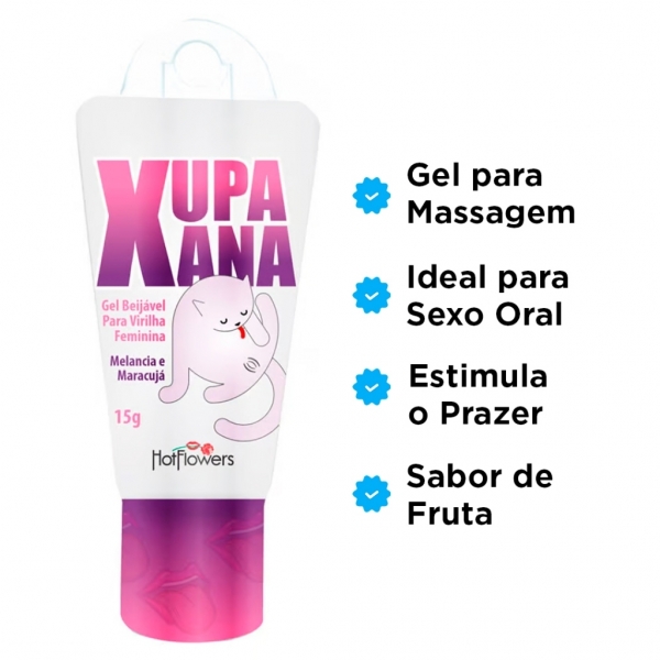 GEL BEIJÁVEL XUPA XANA - MELANCIA COM MARACUJÁ 15G