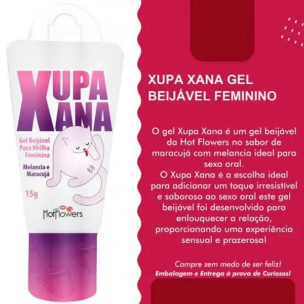 GEL BEIJÁVEL XUPA XANA - MELANCIA COM MARACUJÁ 15G
