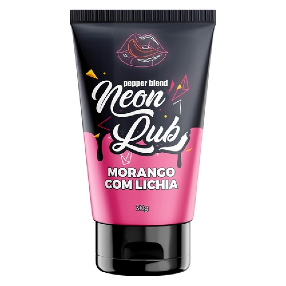 NEON LUB 30GR - MORANGO COM LICHIA